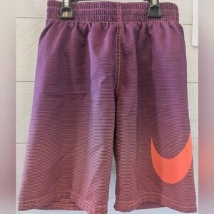 🥽 NIKE Boy's Ombre Striped Swim Trunks / Shorts; Size: S (8-10 Years)